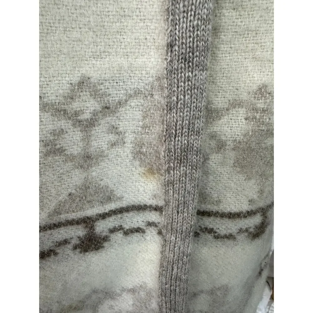 Alafoss Icewool S Ivory 100% Pure Virgin Wool Long Cardigan Sweater Coat - Picture 9 of 16